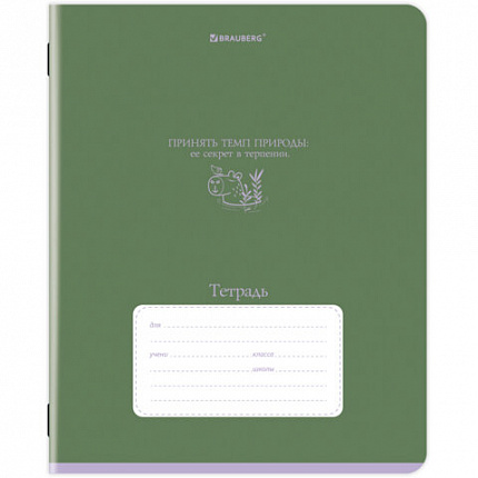 Тетрадь 12л. BRAUBERG клетка, обложка картон, PHRASES, 107777