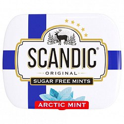 Драже освежающие SCANDIC без сахара со вкусом "Арктическая мята", 14 г, 4603738769872