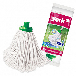 Насадка МОП для швабры веревочная, Макси, крепление еврорезьба, хлопок, 21см, 145г, Y, 73020