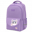 Рюкзак BRAUBERG STYLE, 2 отделения, 4 кармана, "Hey all", сиреневый, 40х26х15 см, 274411