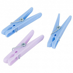 Прищепки бельевые 6,8 см, КОМПЛЕКТ 42 штуки, пластик, ассорти, PRIMILA (ПРИМИЛА) COMPACT, 700521