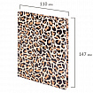 Блокнот МАЛЫЙ ФОРМАТ (110х147 мм), А6, 80 л., твёрдый, клетка, выборочный лак, STAFF, "Leopard", 114445