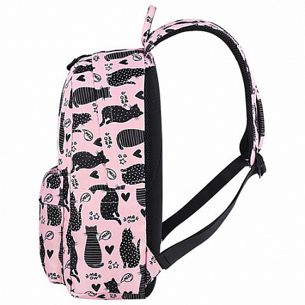 Рюкзак HEIKKI DREAM (ХЕЙКИ) универсальный с карманом для ноутбука, эргоном, Cats, 42х26х14 см, 272528