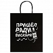Пакет подарочный (1 штука) 26х13х32 см (L) "Man Funny Notes", ассорти, крафт, ЗОЛОТАЯ СКАЗКА, 700823