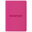 Обложка для паспорта, мягкий полиуретан, "PASSPORT", розовая, STAFF, 237605