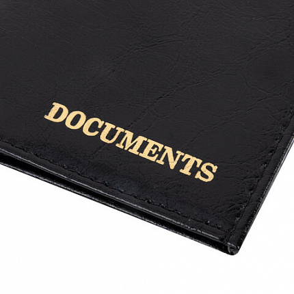 Обложка для автодокументов STAFF "Profit", экокожа, "DOCUMENTS", черная, 237181