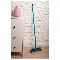 Щетка для уборки КОМПЛЕКТ черенок 110 см + щетка 35 см, щетина 8 см, в сборе, еврорезьба, YORK, 51040