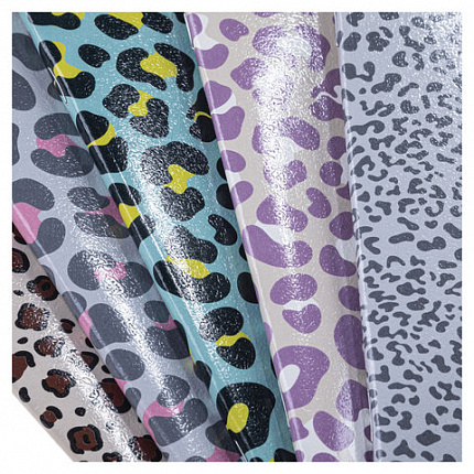 Тетрадь А5 48 л., HATBER, скоба, клетка, обложка картон, тиснение, LEO-принт (микс в спайке), 092970, 48Т5тВ1