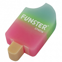 Ластик фигурный FUNSTER (ФАНСТЕР) "АЙСКРИМ", НАБОР 2 ШТУКИ, 55х29х12 мм, экологичный ПВХ, блистер, 274016