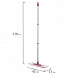 Швабра с флаундером 40 см, составной черенок 120 см, МОП микрофибра/абразив + МОП СИНЕЛЬ, PERKLIN (ПЕРКЛИН), 700987