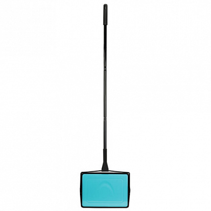 Щетка-веник-пылесос механическая, металлическая, плотная щетина на роликах, чёрно-бирюзовый, разборный, колорбокс, DASWERK, 608948