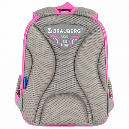 Ранец BRAUBERG QUADRO, 3 отделения, с брелком, "Дружба котиков", велюровая панель, 37х28х18 см, 273105