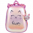 Ранец BRAUBERG SHINY, 2 отделения, с брелоком, "Счастливый кот", 38х28х14 см, 270697