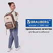 Рюкзак BRAUBERG STYLE, 2 отделения, 4 кармана, "Клетка", коричневый, 40х26х15 см, 274412