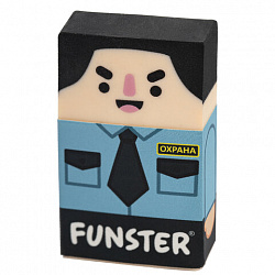 Ластик изменяющийся FUNSTER (ФАНСТЕР) "ЛЫСЫЙ МЭН", 50х30х12 мм, картонный держатель, ассорти, 274022