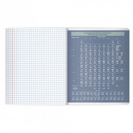 Тетрадь предметная MonoPastel 48л, пластиковая обложка, ХИМИЯ, клетка, подсказ, BRAUBERG, 405512