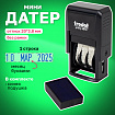 Датер-мини, месяц БУКВАМИ, оттиск 20х3,8 мм, синий, TRODAT 4810 P4, корпус черный, подушка, 70621