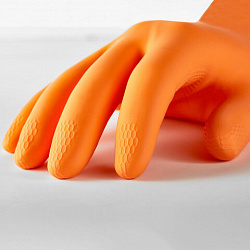 Перчатки латексные MANIPULA Specialist Цетра, КЩС-1, размер 9-9,5, L (большой), оранжевые, L-F-04/CG-947