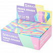 Ластик "PASTEL", 34х34х14 мм, квадратный, ассорти, ЭКО ПВХ, BRAUBERG, 273210