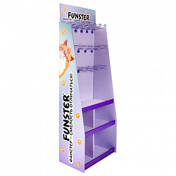 Стойка напольная для размещения товара FUNSTER, 180x60x40 см, 3 полки, 16 крючков, 507854