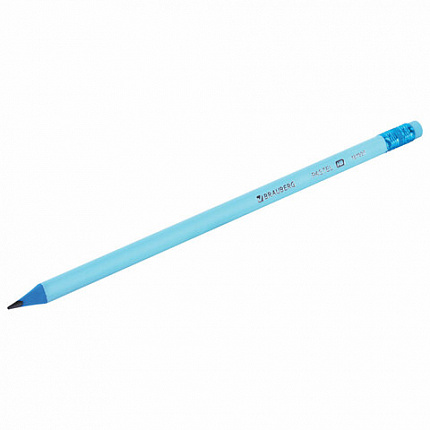 Набор карандашей чернографитных с ластиком BRAUBERG "PASTEL" 12 шт., HB, 181997