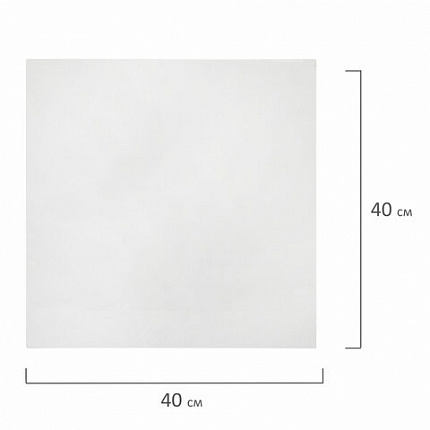 Холст на картоне (МДФ), 40х40 см, грунтованный, хлопок, мелкое зерно, BRAUBERG ART CLASSIC, 191675
