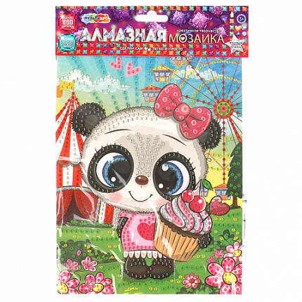 Алмазная мозаика детская АССОРТИ 10 видов, 17х23 см, на картоне, МУЛЬТИ АРТ, 5940