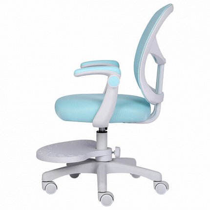 Кресло детское с подставкой для ног BRABIX "Toy MG-205", сетка/ткань TW, голубое, 533152