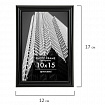 Рамка 10х15 см небьющаяся, багет 14 мм, пластик, BRAUBERG "Original", черная, 391227