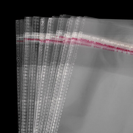 Пакет БОПП с клеевым клапаном, КОМПЛЕКТ 100 шт., 25х35+4 см, толщина 30 мкм, с усиленным швом