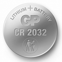 Батарейки литиевые GP Lithium CR2032 "таблетки, дисковые, кнопочные" КОМПЛЕКТ 20 шт., блистер, CR2032-2CRU20