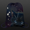 Мешок для обуви BRAUBERG PREMIUM, карман, подкладка, светоотражайка, 43х33 см, Anime cat, 272421