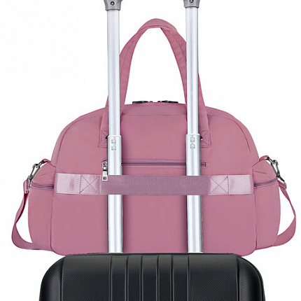 Сумка дорожная HEIKKI HANDY (ХЕЙКИ), карман на молнии, багажная лента, пыльная роза, 43х16х30 см, 273872