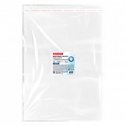 Пакеты БОПП с клеевым клапаном, КОМПЛЕКТ 100 штук, 30х40 + 4 см, 53 мкм, с усиленным швом, BRAUBERG, 700418