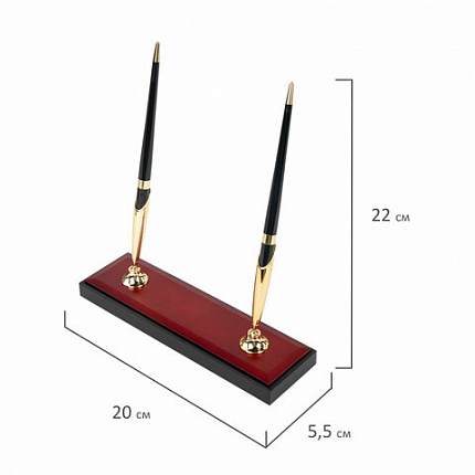 Набор настольный GALANT "Sirius" из дерева, 8 предметов, цвет "красное дерево/чёрный", 238162