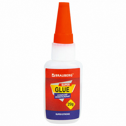 Клей моментальный ультрапрочный суперклей BRAUBERG EXTRA, 20 г, МАКСИМАЛЬНЫЙ ОБЪЕМ, 608101
