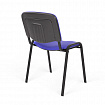 Стул для персонала и посетителей "ИЗО", черный каркас, ткань синяя, В-10/С-06