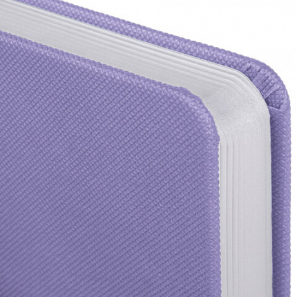 Ежедневник датированный 2026, А5, 138x213 мм, BRAUBERG "Control", под кожу, держатель для ручки, сиреневый, 117125