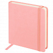 Скетчбук, слоновая кость 140 г/м2 120х120 мм, 80 л., КОЖЗАМ, резинка, BRAUBERG ART CLASSIC, пастель розовый, 116876