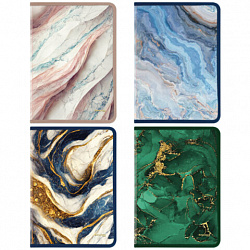 Папка на молнии для документов и тетрадей пластиковая BRAUBERG "Мрамор", А4, 330х230 мм, 0,5 мм, ассорти, 273932