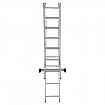 Лестница-трансформер 3-х секционная 3х7 ступеней, высота 4,5 м (3 секции по 1,9 м), нагрузка 150 кг, алюминий, НОВАЯ ВЫСОТА, 1230307