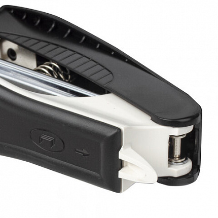 Степлер №10 BRAUBERG "METROPOLIS", до 20 листов, с антистеплером, черный, 228750