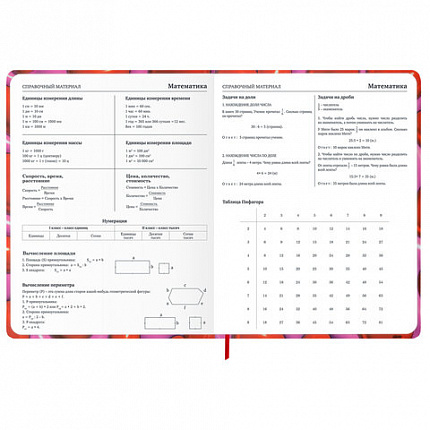 Дневник 1-11 класс 48 л., твердый, BRAUBERG, матовая ламинация, резинка, закладка-ляссе, с подсказом, "Сердечки", 107241