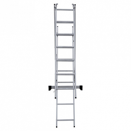 Лестница-трансформер 3-х секционная 3х7 ступеней, высота 4,5 м (3 секции по 1,9 м), нагрузка 150 кг, алюминий, НОВАЯ ВЫСОТА, 1230307
