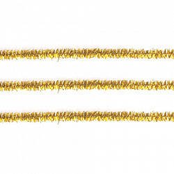 Проволока синельная для творчества "Блестящая", золотая, 30 шт., 0,6х30 см, ОСТРОВ СОКРОВИЩ, 661541