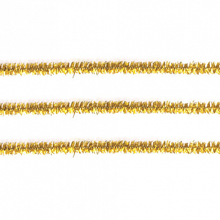 Проволока синельная для творчества "Блестящая", золотая, 30 шт., 0,6х30 см, ОСТРОВ СОКРОВИЩ, 661541