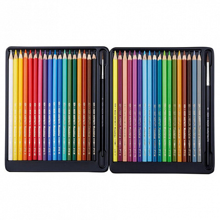 Карандаши цветные акварельные художественные KOH-I-NOOR "Mondeluz", 36цв., кисть, точилка, европодвес 3712/36, 3712036003KZ