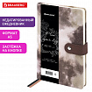 Ежедневник недатированный А5 138х213 мм BRAUBERG "Nebula", под кожу, застежка, 160 л., коричневый, 116236