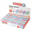 Ластик BRAUBERG "PASTEL MATTE", 50х24х10 мм, прямоугольный, картонный держатель, экологичный ПВХ, ассорти, 272729