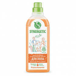 Средство для мытья пола и поверхностей 1 л SYNERGETIC, c дезинфицирующим эффектом, биоразлагаемое, 101100